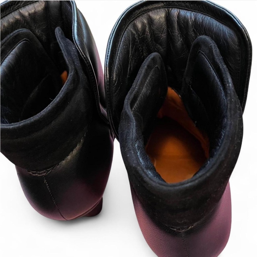 Chloe Black Lamb Leather And Suede Heel Boots Size 9 - Picture 6 of 9